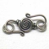 S Clasps bali silver bead