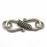 S Clasps bali silver bead