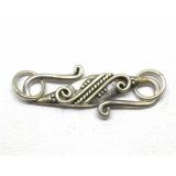 S Clasps bali silver bead