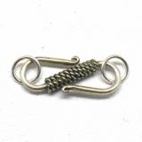 S Clasps bali silver bead