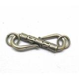 S Clasps bali silver bead