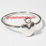 Simple Minimalist Ring bali silver bead