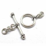 Simple Plain Toggles bali silver bead