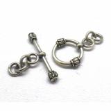 Simple Plain Toggles Silver Toggles bali silver bead