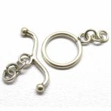 Simple Plain Toggles bali silver bead