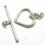 Simple Plain Toggles bali silver bead