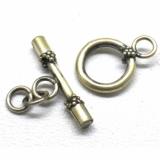 Simple Plain Toggles bali silver bead