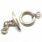 Simple Plain Toggles bali silver bead