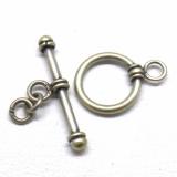 Simple Plain Toggles bali silver bead