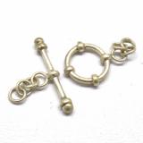 Simple Plain Toggles bali silver bead