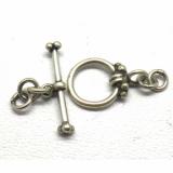 Simple Plain Toggles bali silver bead